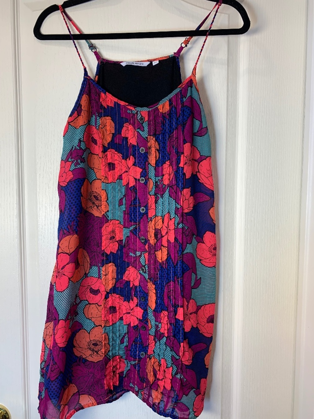 PWDR Room Vibrant Floral Camisole Tank Layered Y2K Festival Boho M